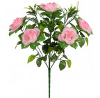 Искусственные цветы букет розы с пышной зеленью, 47см  8025 изображение 2