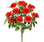 Искусственные цветы букет средних роз 12-ка, 53см  093 изображение 1