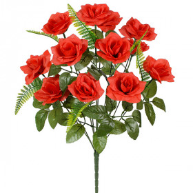 Искусственные цветы букет средних роз 12-ка, 48см  093 изображение 2630