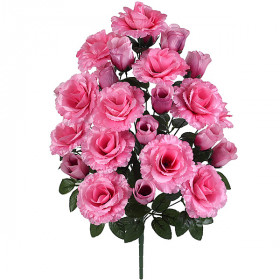 Искусственные цветы букет бутон и роза чайная, 65см  098 изображение 2593