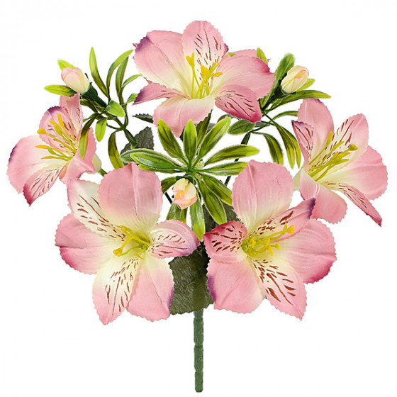 Искусственные цветы букет альстромерии искусственные, 27см  391 изображение 13