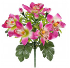Штучні квіти букет орхідеї декор з дітками, 29см 392 зображення 2