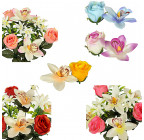 Искусственные цветы букет композиция орхидея, бутон розы, лилия, 35см  396 изображение 2