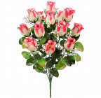 Штучні квіти букет бутон троянд кашка, 54см 397 зображення 1