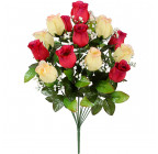 Искусственные цветы букет бутон роз кашка Двойняшка, 53см  398 изображение 1