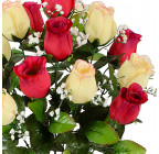 Штучні квіти букет бутон троянд кашка Двійнята, 53см 398 зображення 2