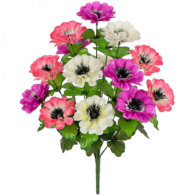Штучні квіти букет чорнобривці триколірні, 51см 5007 зображення 2254
