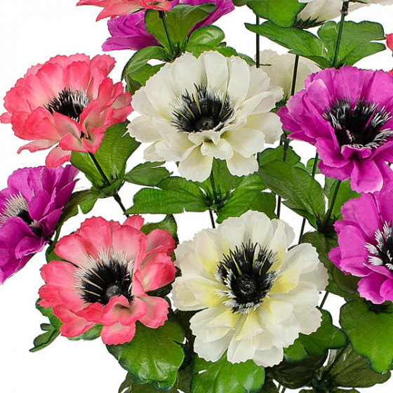 Искусственные цветы букет бархатцы трехцветные, 51см 5007 изображение 9