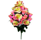 Штучні квіти букет троянд з гіпсофілою, 64см 0186 зображення 1
