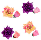 Искусственные цветы букет роз с гипсофилой, 64см  0186 изображение 2