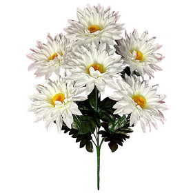 Штучні квіти букет ромашка біла об'ємна, 42см 7137/Р зображення 4562