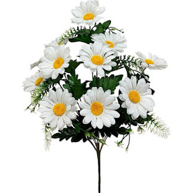 Штучні квіти букет ромашка біла, 55см 7147/Р зображення 4563