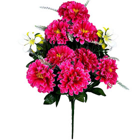 Искусственные цветы букет хризантем атласных , 50см  137 изображение 1474