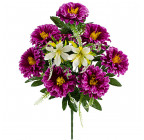 Штучні квіти букет хризантем атласних, 50см 137 зображення 2