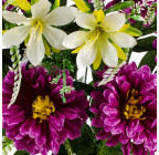 Штучні квіти букет хризантем атласних, 50см 137 зображення 3