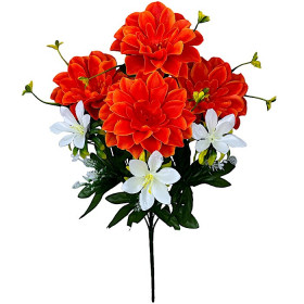 Искусственные цветы букет георгины Колибри, 49см  138 изображение 1475
