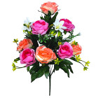 Штучні квіти букет троянд атласних, 52см 136 зображення 1