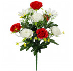 Штучні квіти букет троянд атласних, 52см 136 зображення 2