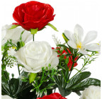 Штучні квіти букет троянд атласних, 52см 136 зображення 3