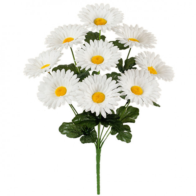 Искусственные цветы букет ромашек белых, 40см  774-Б изображение 531