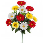 Штучні квіти букет ромашок тріо, 55см 776 зображення 1