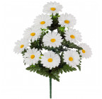 Искусственные цветы букет ромашек белых, 55см  776-Б изображение 1