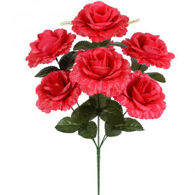 Искусственные цветы букет розовой розы, 47см  009/Р изображение 3555