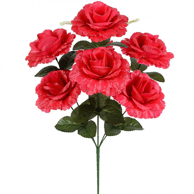 Искусственные цветы букет розовой розы, 47см  009/Р изображение 3555