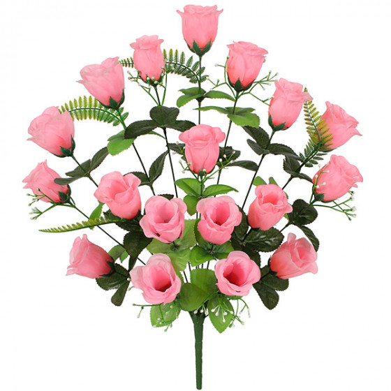 Искусственные цветы букет односторонний бутоны роз, 58см  050/1 изображение 5