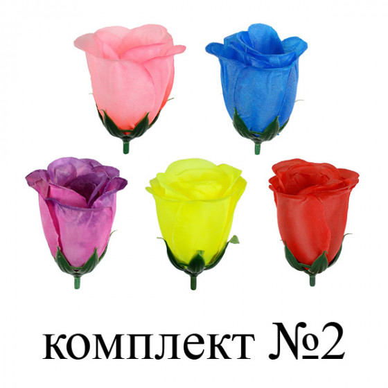 Искусственные цветы букет односторонний бутоны роз, 58см  050/1 изображение 5