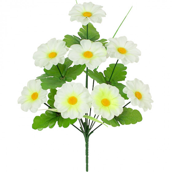 Искусственные цветы букет ромашки белой хб, 43см 0110/Р изображение 2