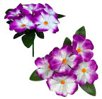 Искусственные цветы букет фиалок крупных атласных, 20 см  6015 изображение 1