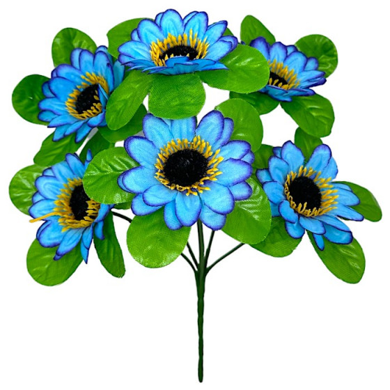 Искусственные цветы букет герберы с бархатной тычинкой, 29см  7017 изображение 13