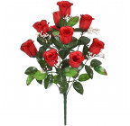 Штучні квіти букет бутони троянди з кашкою, 52см 310/1 зображення 1