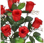 Искусственные цветы букет бутоны роз с кашкой, 52см  310/1 изображение 2