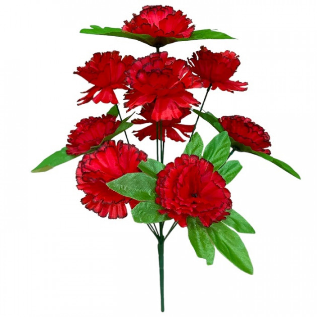 Искусственные цветы букет гвоздик с подставкой, 50см  953 изображение 4232