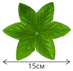 Лист искусственный подставка роза 6-ка звезда, 15см  ЛП-15 изображение 2