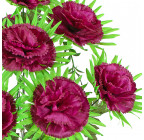 Искусственные цветы букет гвоздик на атласной подложке, 56см  693 изображение 2