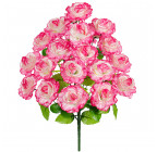 Искусственные цветы букет атласных  роз флорибунда 24-ка, 65см  992 изображение 1