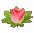 Искусственные цветы букет бутоны роз высокие в зеленой листве, 74см  7063 изображение 5