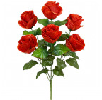 Искусственные цветы букет розы атласные Бокал, 67см  7064 изображение 1