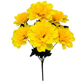 Искусственные цветы букет хризантемы полноцветные, 43см  7129 изображение 4385