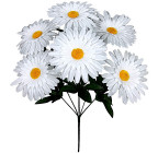 Штучні квіти букет ромашка біла, 50см 7135 зображення 1