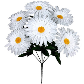 Штучні квіти букет ромашка біла, 50см 7135 зображення 4457