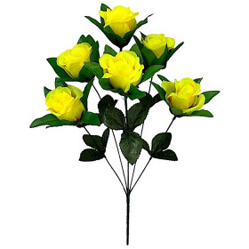 Штучні квіти букет троянди Витончені, 50см 7136 зображення 4387