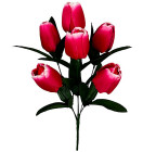 Штучні квіти букет тюльпани атласні, 37см 7140 зображення 1