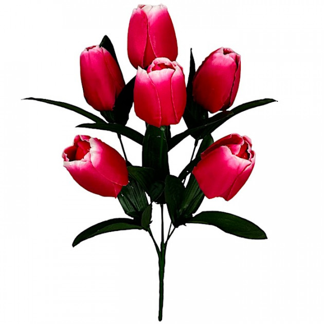 Искусственные цветы букет тюльпаны атласные, 37см  7140 изображение 4459