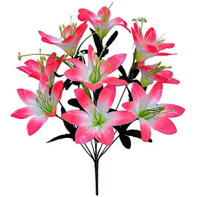 Искусственные цветы букет лилии атласные, 47см  7144 изображение 4391