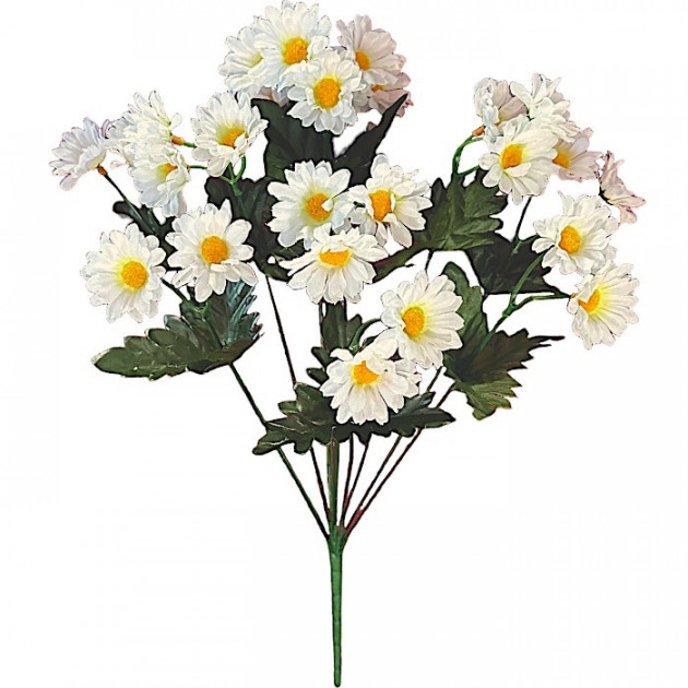 Штучні квіти букет кущ ромашок, 55см 7146 зображення 4394