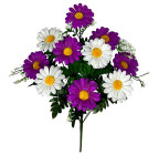 Искусственные цветы букет ромашки Колор, 55см  7148 изображение 1